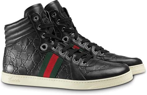 cheap gucci black sneakers|men black gucci sneakers price.